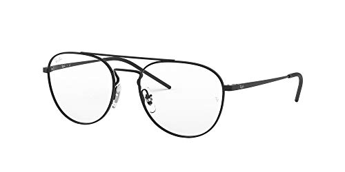 Ray-Ban 0RX6414 Monturas de gafas, Rubber Black, 53 Unisex