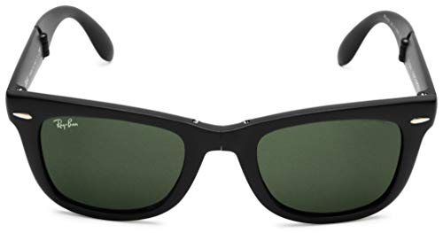 RAY-BAN Folding Wayfarer Gafas de sol, Black, 54 para Hombre