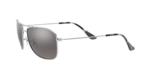 Ray-Ban RB 3543 Gafas de sol, Shiny Silver, 59 Unisex-Adulto