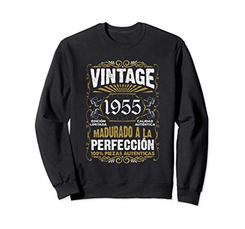 Regalo de 65 Cumpleaños Vintage 1955 65 Años Hombre Mujer Sudadera