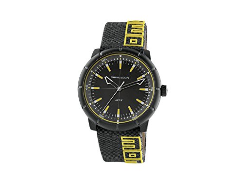 Reloj Momo Desing Jet II MD8287BK-33 con movimiento suizo y correa de piel.