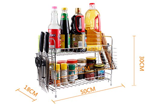 Removable Especiero Rack Organizador apilable Chickwin genial para organizar sus especias Condimento para armarios de cocina, artesanías, maquillaje, rack de almacenamiento (C)