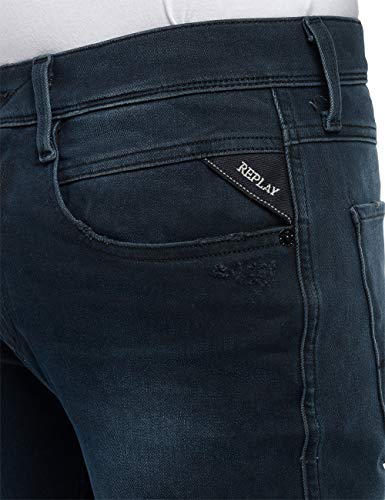 REPLAY Anbass Vaqueros Slim, Azul (Dark Blue 7), 30W / 32L para Hombre