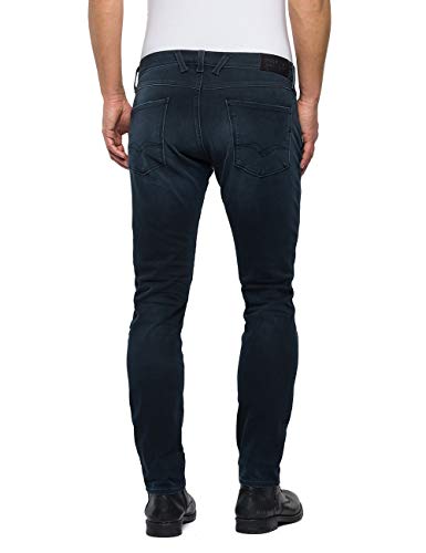 REPLAY Anbass Vaqueros Slim, Azul (Dark Blue 7), 30W / 32L para Hombre