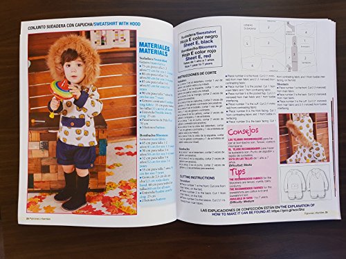 Revista Patrones Infantiles Nº 8 - Patrones De Costura Infantil - Moda Otoño Invierno, 32 Modelos Patrones Niña, Niño y Bebé