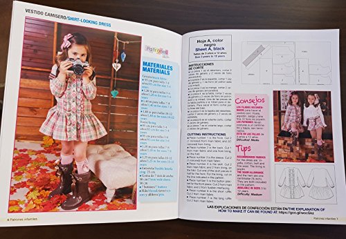 Revista Patrones Infantiles Nº 8 - Patrones De Costura Infantil - Moda Otoño Invierno, 32 Modelos Patrones Niña, Niño y Bebé