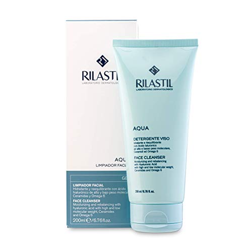 Rilastil Aqua - Limpiador Facial Suave y Cremoso con Acción Hidratante, Reequilibrante y Emoliente para Todo Tipo de Pieles - 200 ml