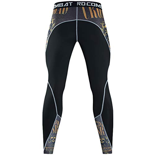 RL Hombres Deportes CompresióN Respirable Apretado Pantalones,Elasticidad Ropa De Ejercicio,Correr FormacióN Gimnasio Pantalones con Fondo De Secado RáPido(S-3X),01,1X