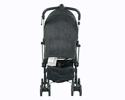 Roma Capsule² Compact Airplane Travel Buggy from Newborn Only 5.6 kgs - Negro con chasis Silver Shimmer