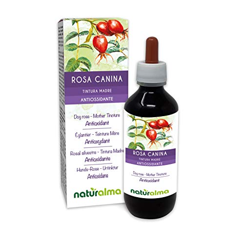 Rosal silvestre (Rosa canina) frutos Tintura Madre Naturalma | Rica en vitamina C | Extracto líquido gotas | Complemento alimenticio | Vegano (Sin alcohol, 200 ml)