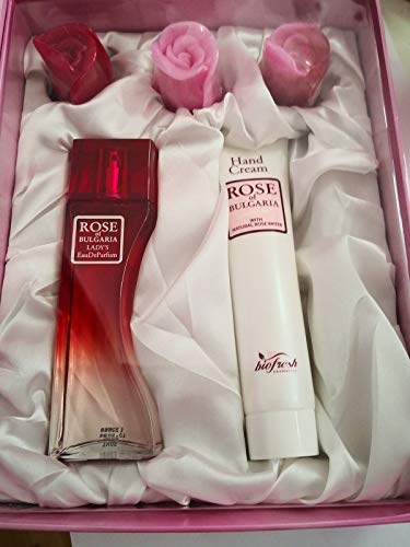 Rose of Bulgaria - Set de regalo (perfume de 50 ml, 3 jabones de 30 g, crema de manos de 75 ml)