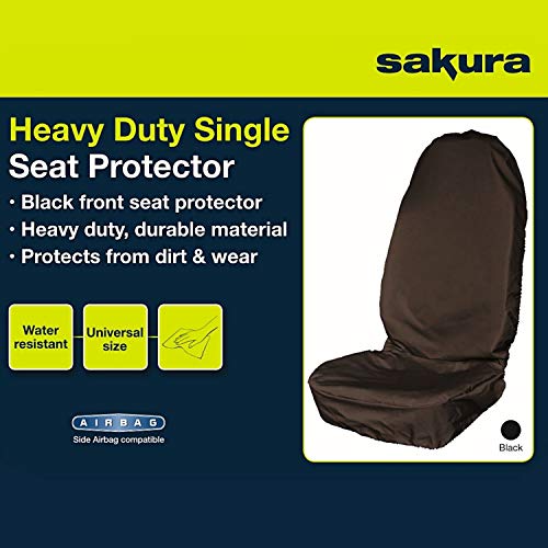 Sakura - Funda para asiento de coche, color negro