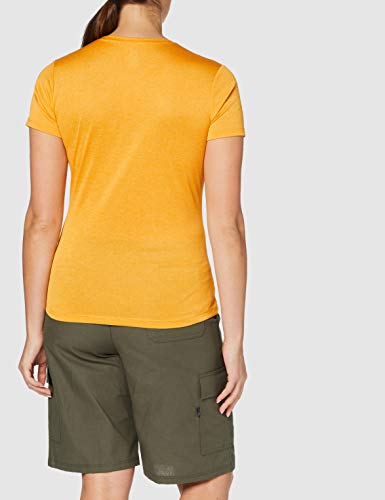 SALOMON Agile SS tee W Camiseta, Mujer, Autumn Blaze/Citrus/Heather, l