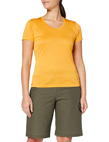 SALOMON Agile SS tee W Camiseta, Mujer, Autumn Blaze/Citrus/Heather, l