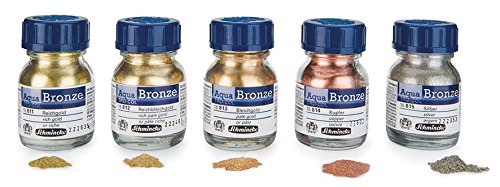 Schmincke : Aqua Bronze Powder : 20ml : Silver : Ship By Road Only