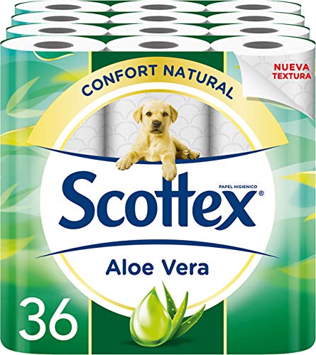 Scottex Aloe Vera Papel Higiénico - 36 rollos