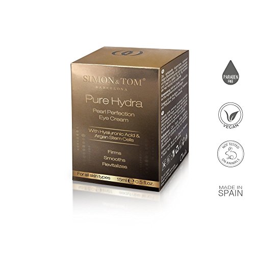 Simon & Tom - Pure Hydra - Crema-Gel Antiarrugas para Contorno de Ojos con Perlas antiedad, Sistema de encapsulación para conservar las propiedades, Vegana, 15ml