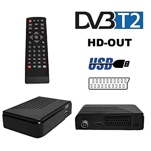 Sintonizador TDT-T2 VBSL-254 | Alta Definición | USB reproductor multimedia | HD-OUT | Euroconector SCART | Mando a distancia.