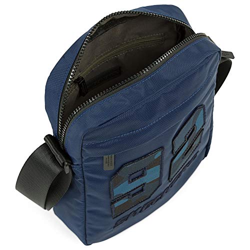 SKECHERS - Bolso con Bandolera Ajustable pequeña Unisex de Lona, práctica, cómoda, Ligera y Funcional. Ideal para Uso Diario S989, Color Azul Mallard