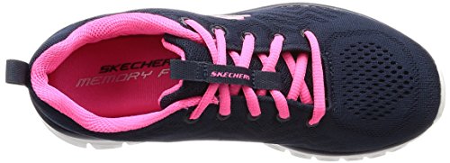 Skechers Women 12615 Low-Top Trainers, Blue (Navy Mesh/Hot Pink Trim Nvhp), 6 UK (39 EU)