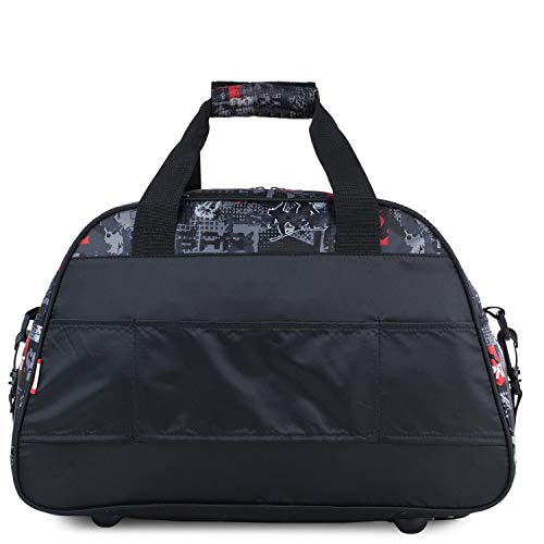 SKPAT - Bolsa Infantil de Deporte con Doble Asa Cierre Velcro y Bandolera Ajustable y Desmontable Lona Estampada Colegio Viaje Gimnasio, Amplia y Robusta 131645, Color Negro