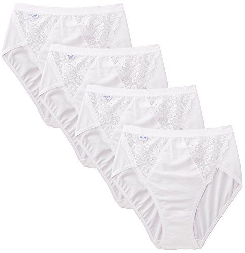 Sloggi - Braguita para mujer, pack con 4 unidades, color Blanco, talla ES: 52 (EU: 50)