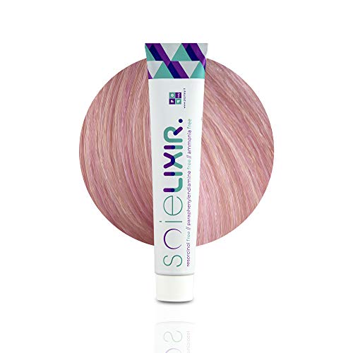 Soielixir Tinte Permanente para Cabello en crema SIN Resorcinol, parafenilendiamina y amoniaco - 93 colores - 100 ml - Rosa Algodòn de Azùcar