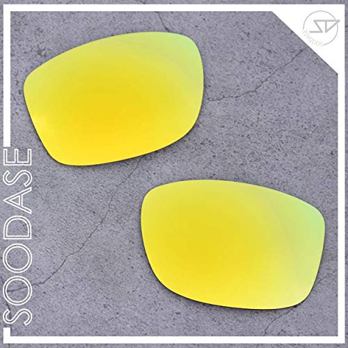 SOODASE Para Oakley Jupiter Squared Gafas de sol Negro/Dorado/Verde Lentes de repuesto polarizadas