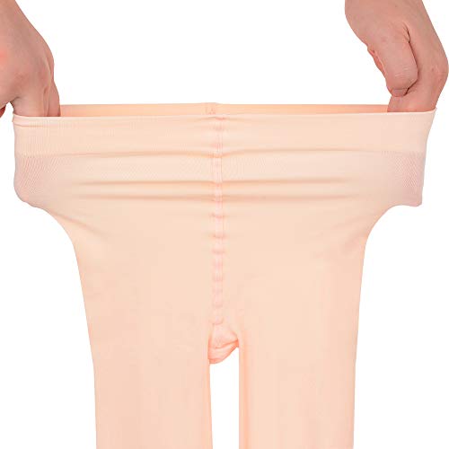 Soudittur Medias Convertibles de Ballet Danza Para Niñas y Mujer 90 DEN en Rosa 3 Pares