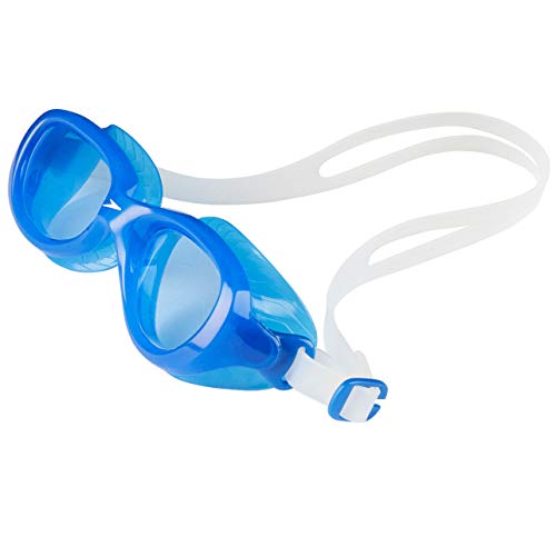 Speedo Futura Classic Junior Gafas de natación, Unisex niños, Transparente/Azul neón, One Size