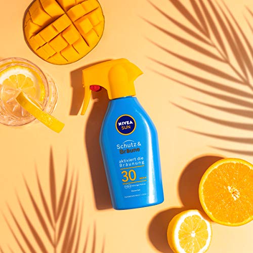 Spray solar Nivea Sun Factor 30 con gatillo, protección y bronceado, 300 ml