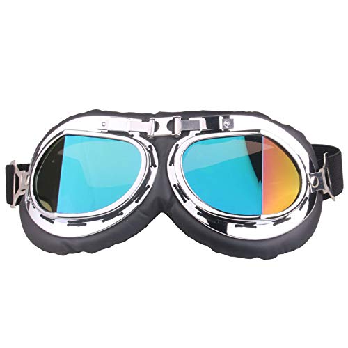 SPXMX Gafas retro en ángulo para moto off-road gafas parabrisas s