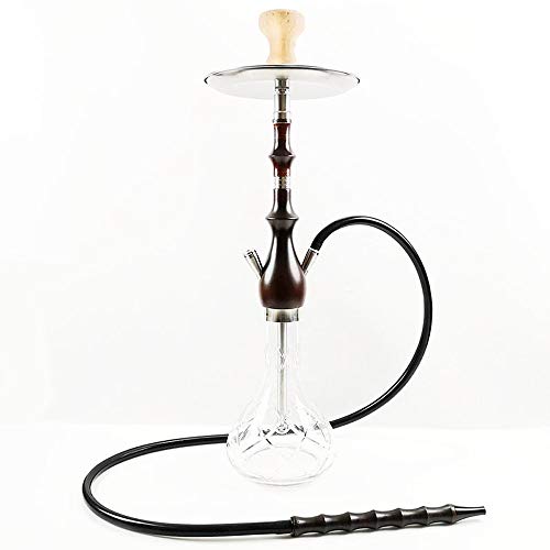 SSOLEREIT Agua Bong cachimba florero de cristal con 1 Mangueras partido de la barra del club de la familia al aire libre Cafetería cachimba cachimba fácil de limpiar Conjunto for una Mejor Hookah Shis