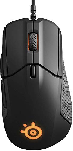 SteelSeries Rival 310 - Ratón de juego óptico, iluminación RGB, 6 botones, laterales de goma, memoria integrada (PC/Mac), negro