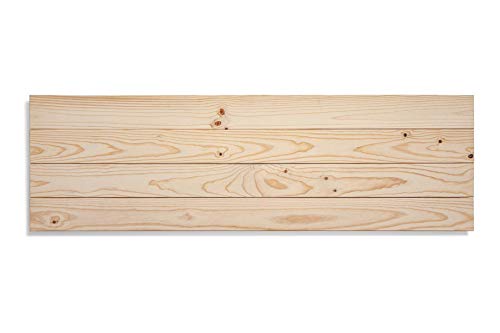 SUENOSZZZ-ESPECIALISTAS DEL DESCANSO Cabecero de Cama de Madera TREVINCA Color Crudo para Pared. Cabecero de Tablas Horizontales. Estilo Vintage, para Camas de 135