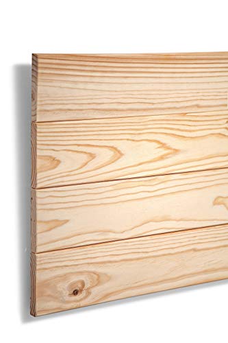 SUENOSZZZ-ESPECIALISTAS DEL DESCANSO Cabecero de Cama de Madera TREVINCA Color Crudo para Pared. Cabecero de Tablas Horizontales. Estilo Vintage, para Camas de 135