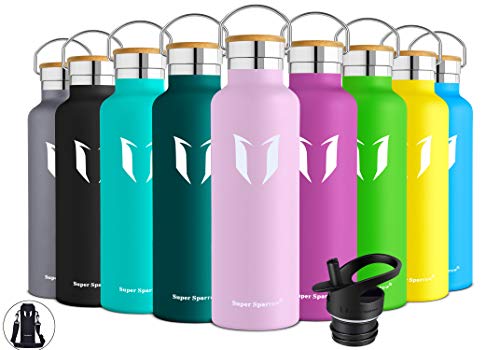 Super Sparrow Botella de Agua aislada al vacío de Acero Inoxidable, diseño de Pared Doble, Boca estándar - 500ml - Eco Friendly & BPA Gratis - para Correr, Gimnasio, Yoga, Ciclismo