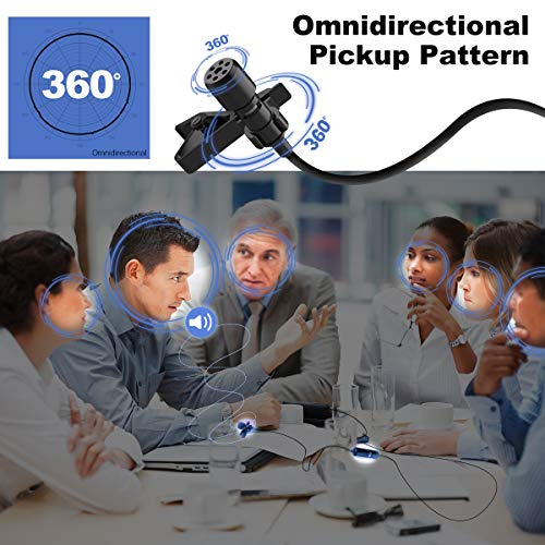 SYNCO Lav-S6E Lavalier-Microfono-Solapa-Corbata-Condensador Omnidireccional 6M, Clip Microphone Compatible para DSLR Cámaras Reflex, Móviles, Computador Portátil, PC