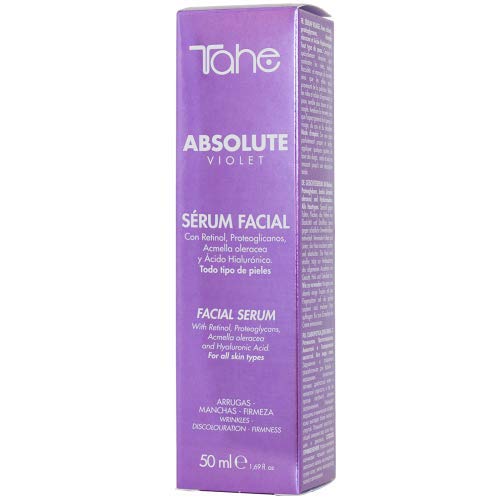 Tahe Absolute Violet Sérum Facial Anti-arrugas y Anti-manchas con Ácido Hialurónico, 50 ml