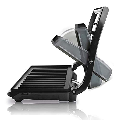 Taurus 968419000 Grill & Toast - Sandwichera con placas grill antiadherentes, 700 W, tapa basculante, gancho fijo de cierre, bandeja recoge grasas, color negro