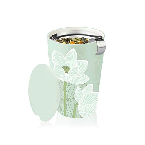 Tea Forté - Kati Mug Lotus Starter Kit - Pack Taza con Infusor + 10 Bolsitas de té e Infusiones - Capacidad 35 cl
