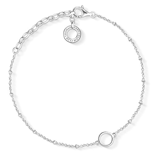 Thomas Sabo - Pulsera con colgante de Mujer, Plata de Ley 925, Plateado