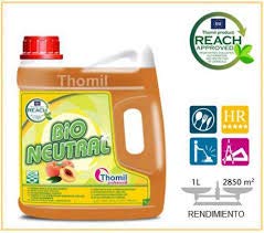 Thomil Bio Neutral FREGASUELOS Neutro Aroma Melocotón .FREGASUELOS Neutro Aroma Melocotón garrafa 4L