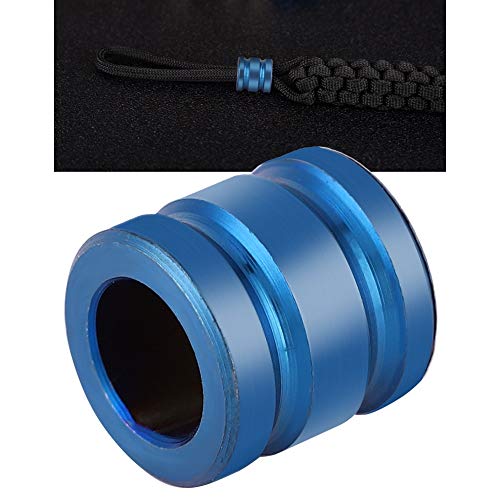 Titanium Knife Lanyard Bead, Parachute Cord Bead Paracord Bead Exterior EDC Colgante (pequeño) (Blue)