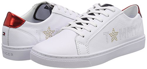 Tommy Hilfiger Tommy Star Metallic Sneaker, Zapatillas para Mujer, Rojo (RWB 020), 40 EU