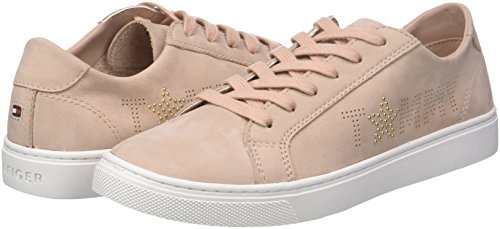 Tommy Hilfiger Tommy Star Nubuck Sneaker, Zapatillas para Mujer, Rosa (Mahogany Rose 634), 38 EU