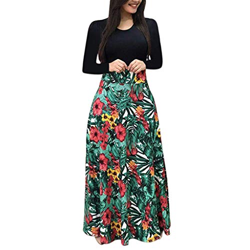 Tosonse Vestidos De Mujer De Manga Larga Suelta Boho Maxi Bolsillos Vestidos Largos Casuales