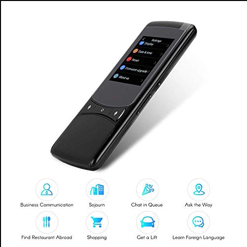Traductor De Idiomas Con Voz En Tiempo Real,Traductor Electronico De Idiomas,Traductor Inteligente De Pantalla TáCtil 2.4" Para La ReunióN,Aprendizaje,Viaje,75 Idiomas,Soporta WIFI/Hot Spot/4G