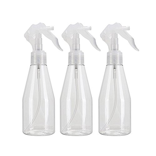 Transparente Accesorios de Viaje Botella(3 PCS),200ML Portátil reutilizable Atomizador transparente de mano,pulverizador de niebla fina,para aceites esenciales/aromaterapia, productos de limpieza ecol