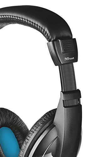 Trust Quasar - Auriculares con micrófono para PC, Color Negro